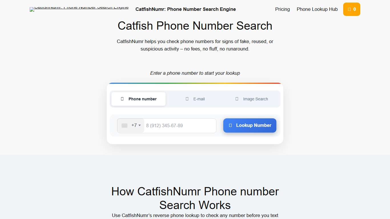 CatfishNumr: Phone Number Search Engine - Put a Name to That Number Instantly
