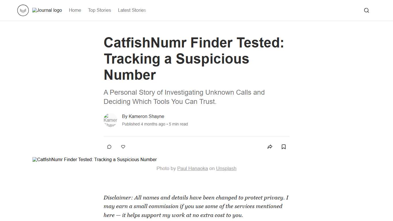 CatfishNumr Finder Tested: Tracking a Suspicious Number | Journal